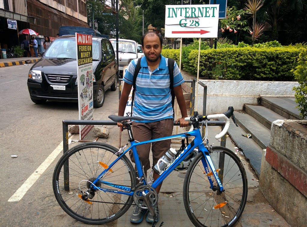 Me, posing with my new road bike